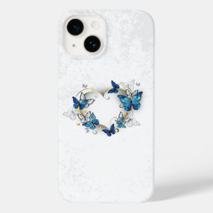 Juwelenherz mit Schmetterlingen Morpho Case-Mate iPhone 14 Hülle