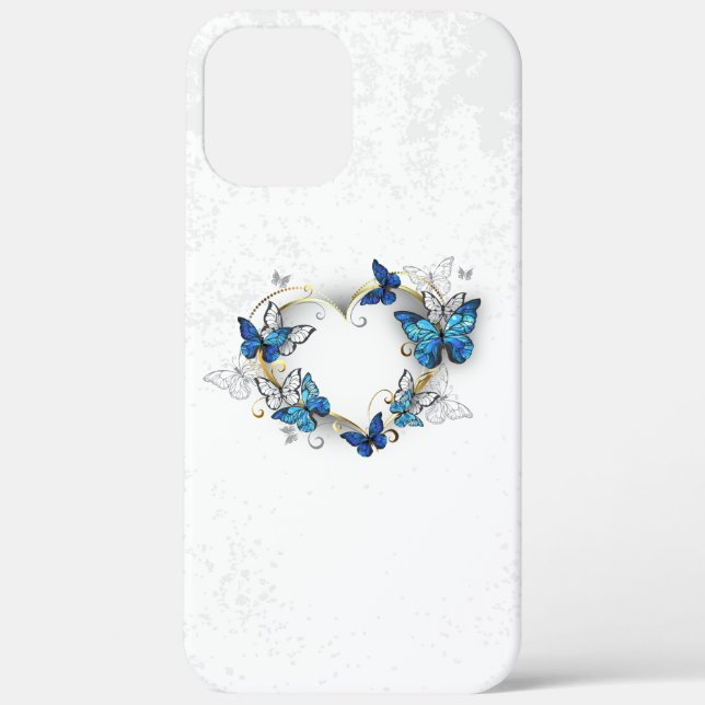 Juwelenherz mit Schmetterlingen Morpho Case-Mate iPhone Hülle (Rückseite)