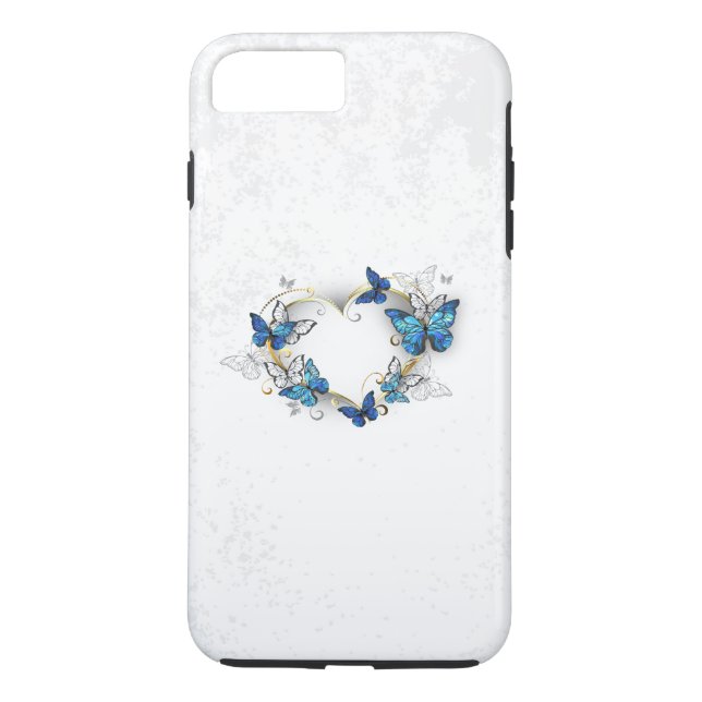 Juwelenherz mit Schmetterlingen Morpho Case-Mate iPhone Hülle (Rückseite)