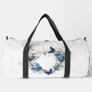 Juwelenherz mit Schmetterlingen Morpho Duffle Bag