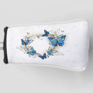Juwelenherz mit Schmetterlingen Morpho Golf Headcover