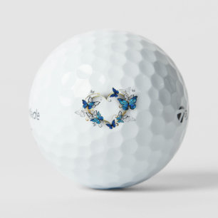 Juwelenherz mit Schmetterlingen Morpho Golfball