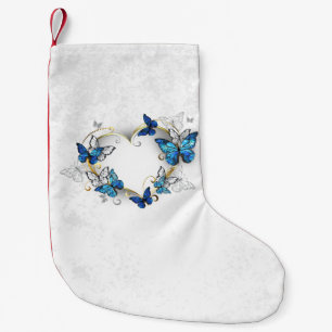 Juwelenherz mit Schmetterlingen Morpho Kleiner Weihnachtsstrumpf