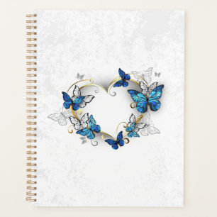 Juwelenherz mit Schmetterlingen Morpho Planer