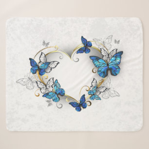 Juwelenherz mit Schmetterlingen Morpho Sherpadecke