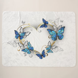 Juwelenherz mit Schmetterlingen Morpho Sherpadecke
