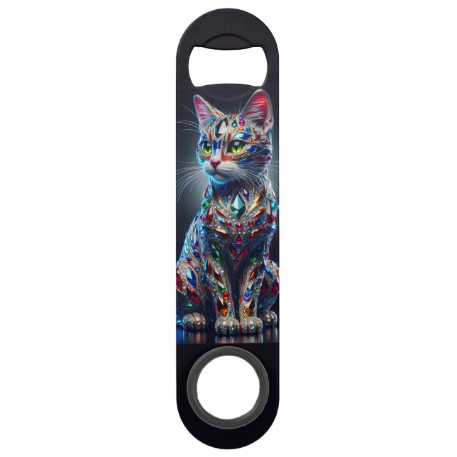 Juwelenkatze Speed Flaschenöffner (Vorderseite)