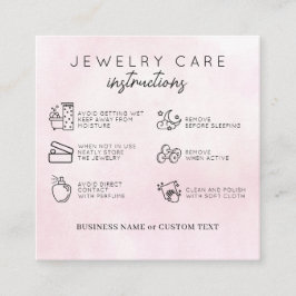 Juwelenpflege Danke Pink Watercolor Business Begleitkarte