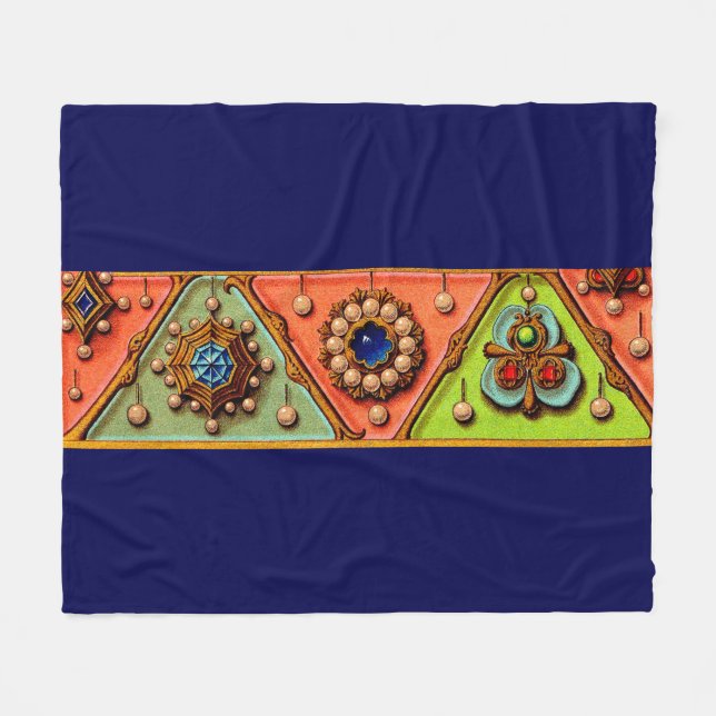 Juwelenprint Fleecedecke (Vorderseite (Horizontal))