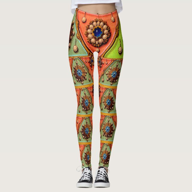 Juwelenprint Leggings (Vorderseite)
