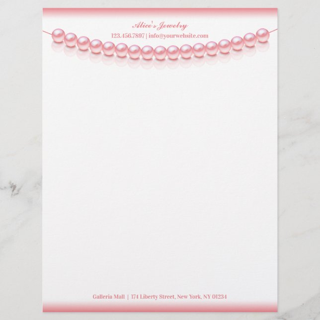 Juwelier Pearl Letterhead Briefbogen (Vorderseite)
