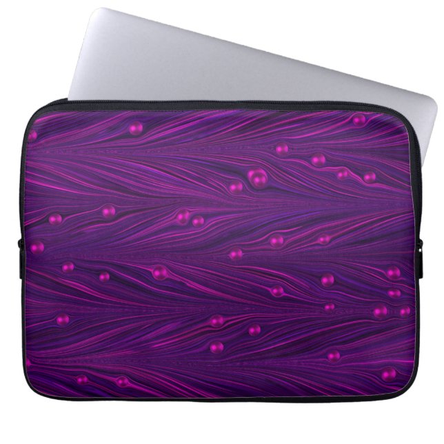 Juwelieren Hot Pink Lila Pearls Laptop-Sieb Laptopschutzhülle (Vorderseite)