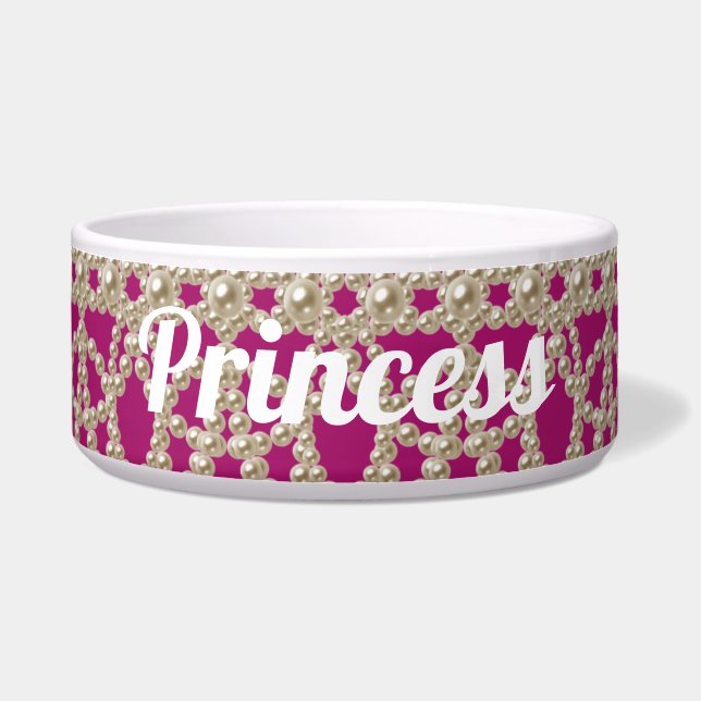 Juwelierpearls Princess Keramik Pet Bowl Napf (Vorderseite)