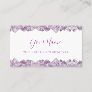 Juwelierschmuck aus wertvollem Amethyst Visitenkarte