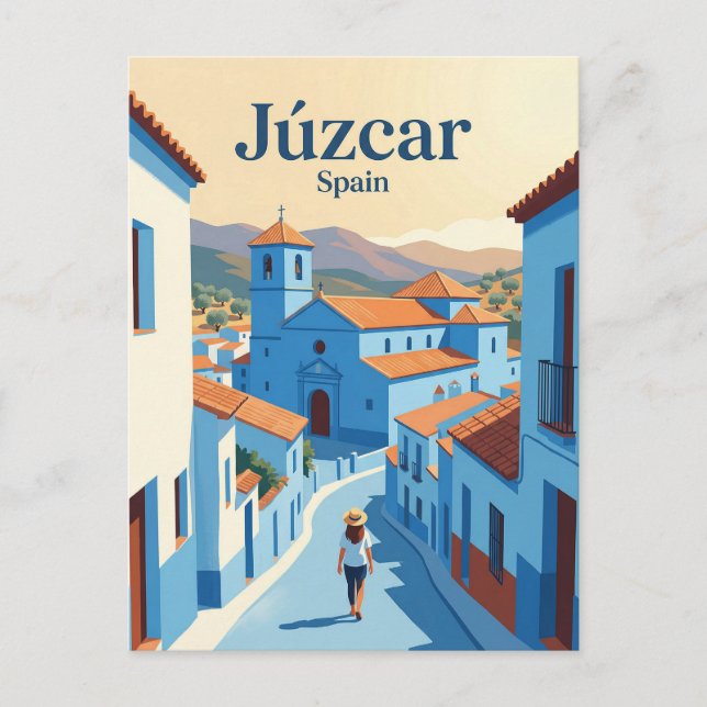 Júzcar Spanien Postkarte (Vorderseite)