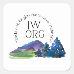 JW 2025 Jahr Text Psalm 96:8 Quadratischer Aufkleber
