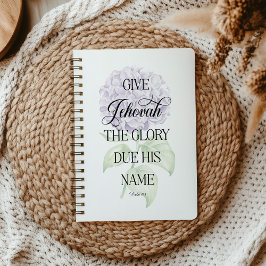 JW 2025 Yeat Text Notebook mit Hydrangea Notizblock