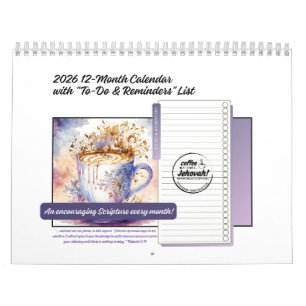 JW 2026 12-Monate-Kaffee-Kalender in Aquarell Kalender