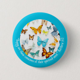JW 2026 Year Text Colorful Butterflies Button
