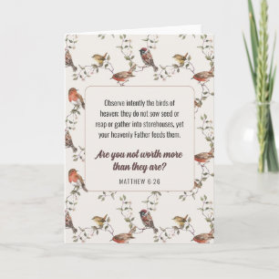 JW Card, Matthew 6:26   JW Gruß Karte