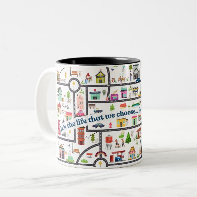 JW Coffee Tasse - Stadtgebiet - Niedliches Geschen (Vorderseite Links)