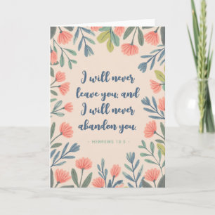 JW Encouragement Carte de voeux Hébreux 13:5