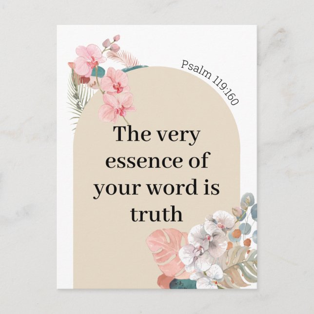 JW Geschenk 2023 Jahr Text Psalm 119:160 boho arch Postkarte (Vorderseite)