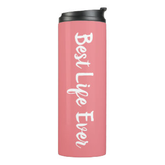 JW gibt Personalisiert Best Life Ever - Pink Therm Thermosbecher
