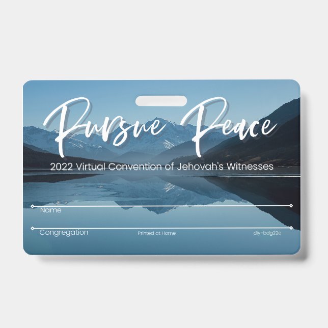 JW Keepake Convention Abzeichen Card | Gebirge Ausweis (Front)