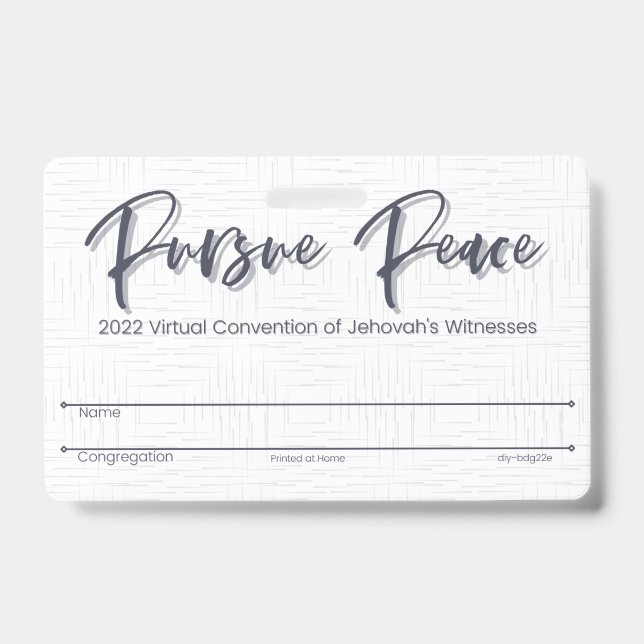 JW Keepake Convention Abzeichen Card | geflockt Ausweis (Vorderseite)