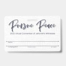 JW Keepake Convention Abzeichen Card | geflockt