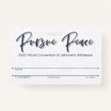 JW Keepake Convention Abzeichen Card | geflockt