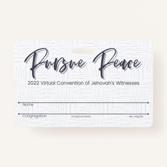 JW Keepake Convention Abzeichen Card | geflockt Ausweis (Vorderseite)