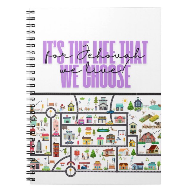 JW-Notebook "Town Territory" - Geschenk für Pionie Notizblock (Vorderseite)