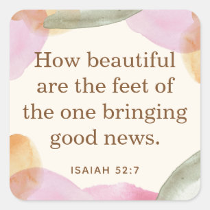 JW Pioneer Gift, Isaiah 52:7   JW Quadratischer Aufkleber