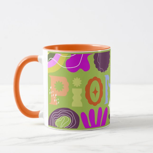 JW Pioneer Wavy Wrap Autour de Green Funky Mug (Gauche)