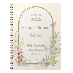 JW-Pionierschule 2022 - Blumenrahmen Notizblock