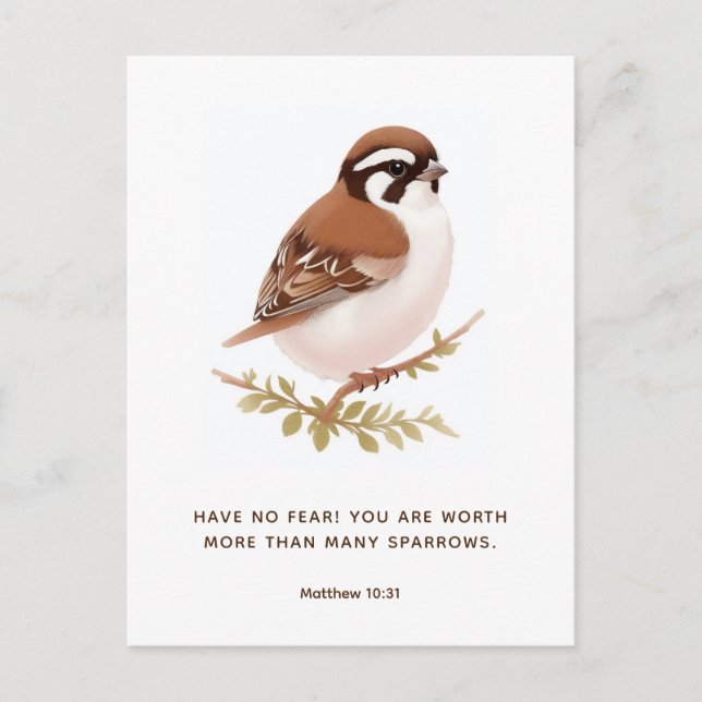 JW Postcard with Scripture, Matthew 10:3 Postkarte (Vorderseite)