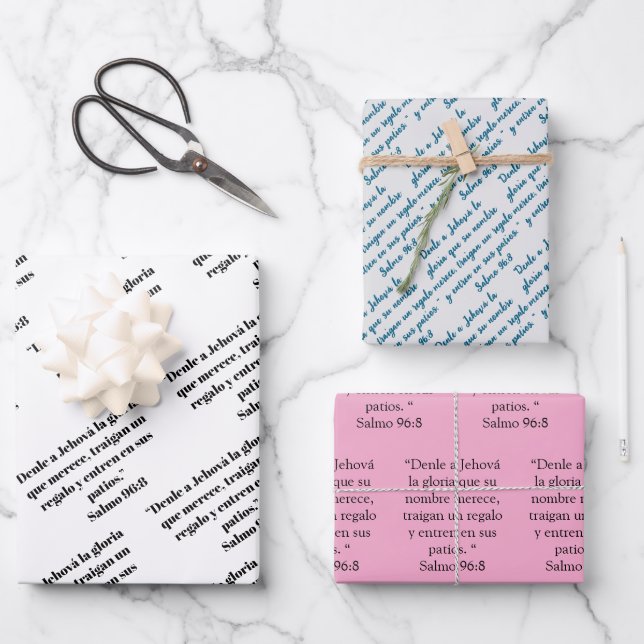 JW Spanisch 2025 Jahr Text Geschenkpapier (Vorderseite)