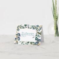 JW Sympathy Card - Blumenschrift 1 Peter 5:7