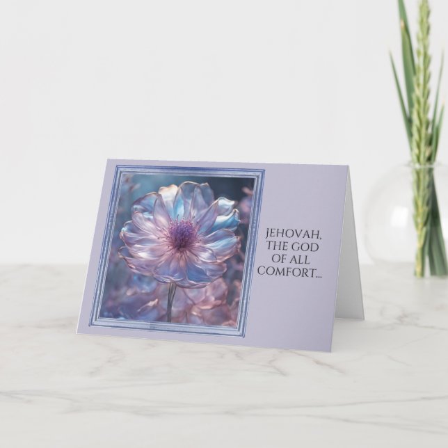JW Sympathy Card - Jehovah der Gott des Komforts Dankeskarte (Vorderseite)