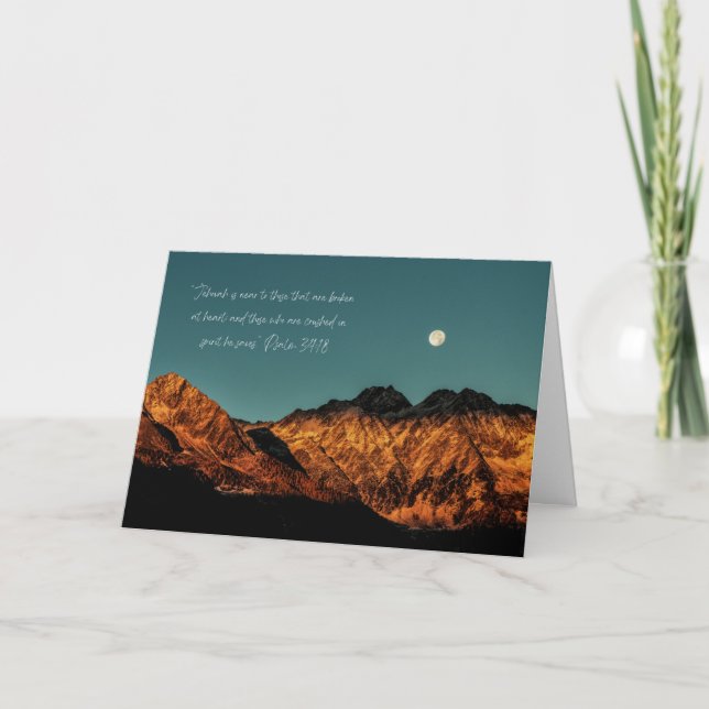 JW Sympathy Card Psalm 34:18 Dankeskarte (Vorderseite)