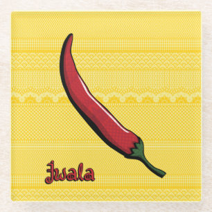 Jwala Chili Pepper Glasuntersetzer