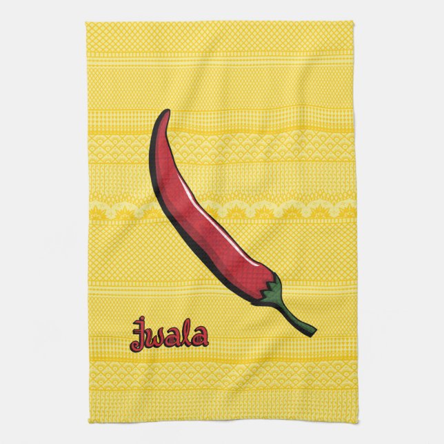 Jwala Chili Pepper Kitchtuch Geschirrtuch (Vertikal)