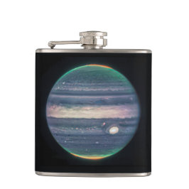 JWST-Bild des Planeten Jupiter in Infrarot Flachmann