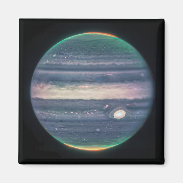 JWST-Bild des Planeten Jupiter in Infrarot Magnet (Vorne)