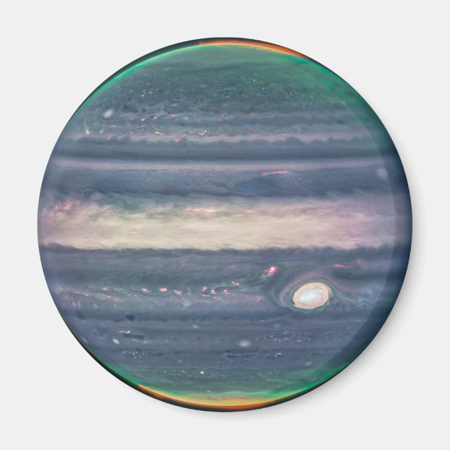 JWST-Bild des Planeten Jupiter in Infrarot Magnet (Vorne)
