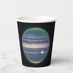 JWST-Bild des Planeten Jupiter in Infrarot Pappbecher