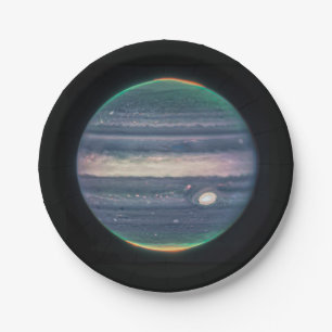 JWST-Bild des Planeten Jupiter in Infrarot Pappteller
