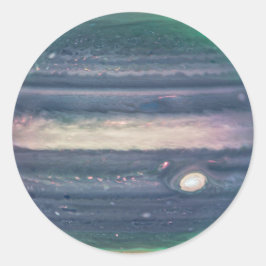 JWST-Bild des Planeten Jupiter in Infrarot Runder Aufkleber
